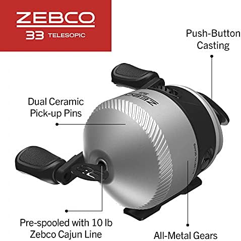 Zebco 33 Spinning Reel and Telescopic Fishing Rod Combo - Image 5