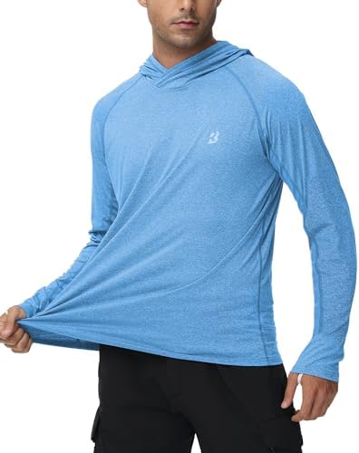 Roadbox Men's UPF 50+ Fishing Shirts, Long Sleeve UV Sun Protection Hoodie - Image 2