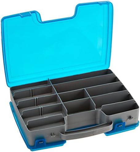 Plano Large 2 Sided Tackle Box, Metallic Gray & Blue, Medium - Image 3