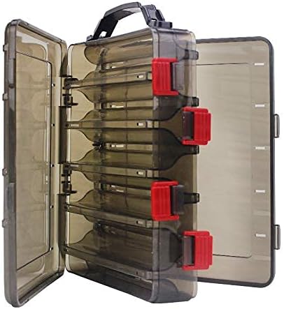 Fishing Lure Tackle Box, Fishing Tackle Storage Trays, Double Sided 10 Compartments Waterproof, Organizer Case Boxes Containers, for Vest Casting Fly Fishing - Image 3