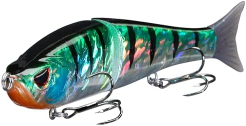 Bassdash SwimShad Glide Baits Jointed Swimbait Bass Pike Salmon Trout Muskie Fishing Lure by Bassdash