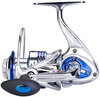 Diwa Spinning Fishing Reels for Saltwater Freshwater 3000 4000 5000 6000 7000 Spools Ultra Smooth Ultralight Powerful Trout Bass Carp Gear Stainless Ball Bearings Metal Body Ice Fishing Reels by Diwa