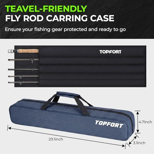 TOPFORT Fly Fishing Rod and Reel Combo, 4-Piece Fly Rod Kit with Complete Fly Fishing Gear: Fly Rod, Pre-Spooled Fly Fishing Reel, Fishing Flies, Leader, Forceps, Nipper and Carrying Case - Image 6