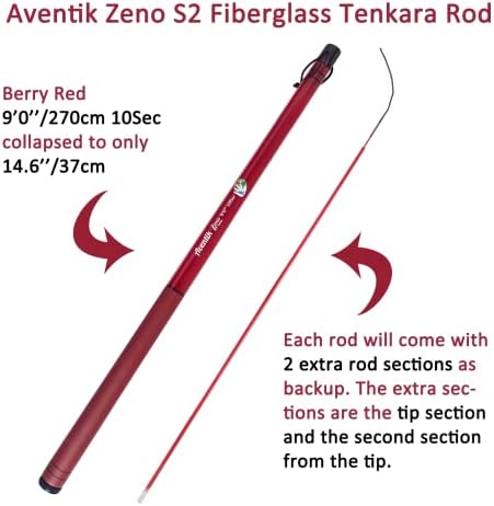 Aventik 9ft/10ft Zeno S2 Fiberglass 6:4 Tenkara Rod Kit for Anglers - Image 3