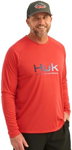 HUK Men's Pursuit Vented Long Sleeve Fishing Shirt (+30 UPF) by HUK