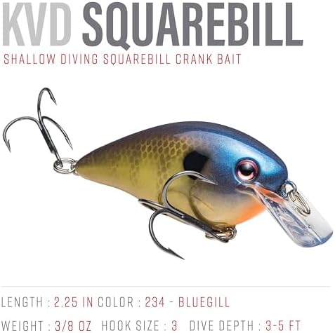 Strike King KVD 1.5 Hard Knock Fishing Lure, 3/8 oz, 3D Lifelike Eyes - Image 2