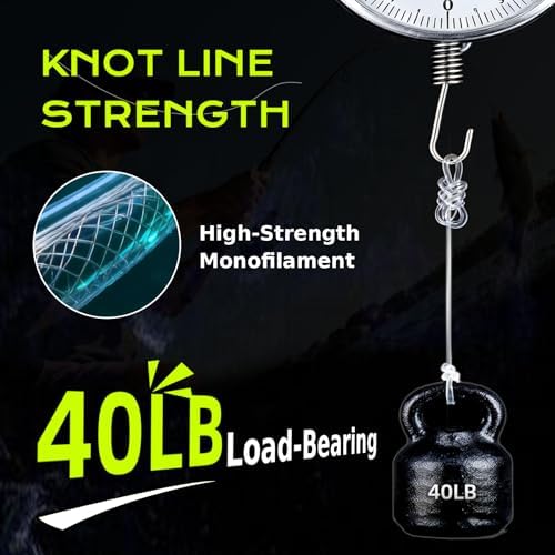 Pre-Tied Dropper Loop Knots Fishing Line, 80 Knots Monofilament Leader with 5.5" Loop Diameter & 18" Spacing, Saltwater & Freshwater Fishing Knots Line for Sea Bass, Snapper, Cod - Image 4