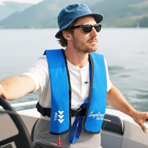 Adult Inflatable Life Jacket/Kayak Buoyancy Vest | Fishing Sailboat PFD Thin Weight Suitable for up to 330 pounds - Image 2