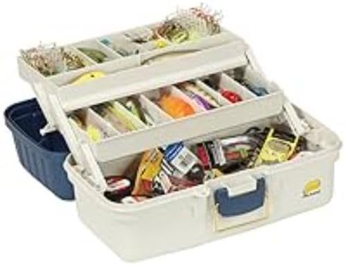 Plano 2-Tray Tackle Box with Dual Top Access, Blue Metallic/Off White, Premium Tackle Storage, 620206, One Size, (Pack of 4) - Image 3