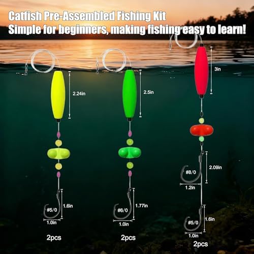 Catfish Float Rigs Kit - 6 Pre-Tied Floating Santee Cooper Rigs - Image 2