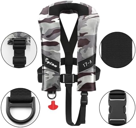 Automatic Inflatable Life Jacket, Preserver PFD for Kids,Life Vest for Kid,Supports Weight up to 160 pounds(YSH725) - Image 3