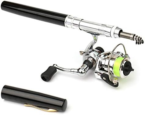 Lixada Fishing Rod Reel Combo Mini Pen Fishing Pole Kit Telescopic Fishing Rod Spinning Reel Combo Kit - Image 2