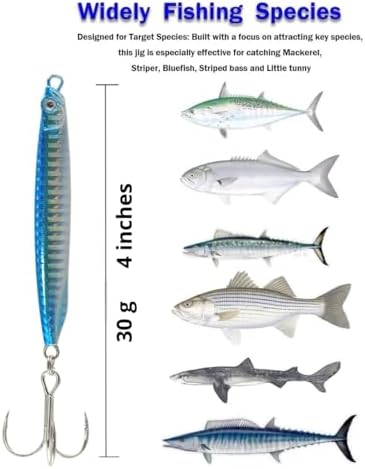 Saltwater Fishing Lures Fishing Jigs Fishing Spoons for Striped bass, Pompano, Spanish Mackerel ，Bluefish - Image 5