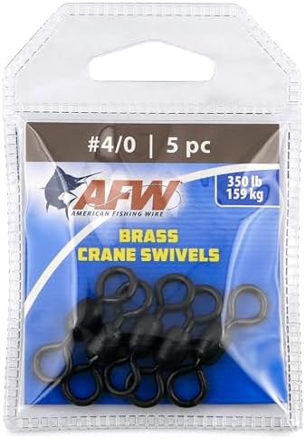 AFW Brass Crane Fishing Swivels Heavy Duty Barrel Tackle by AFWFishingBrands