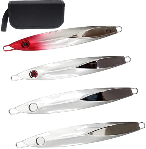 Fishing Vertical Jig Spoon Lures Slow Pitch Design Saltwater Tuna Bait Plus by Ghanneey