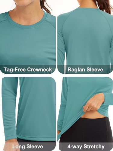 MAGCOMSEN Women's Long Sleeve Shirts UPF 50+ Sun Protection Shirts for Hiking Fishing Workout Rash Guard - Image 5