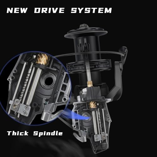 GARRET Spinning Reel, 8000/10000/12000 Aluminum Frame Surf Fishing Reels, Carbon Fiber 55LB Power Drag, Heavy Long Casting Inshore Saltwater & Offshore Saltwater Freshwater Fish Reel - Image 3