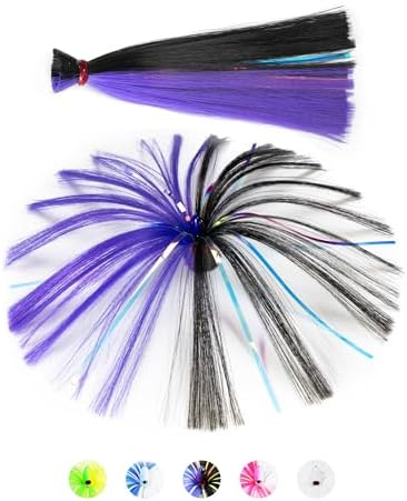 BLUEWING Sea Trolling Lures with Lead Head Saltwater Fishing Witches Big Game Ballyhoo Skirt for Tuna, Wahoo, Sailfish, Mahi Mahi 1oz, 2oz, 4oz, 6oz, 8oz by BLUEWING