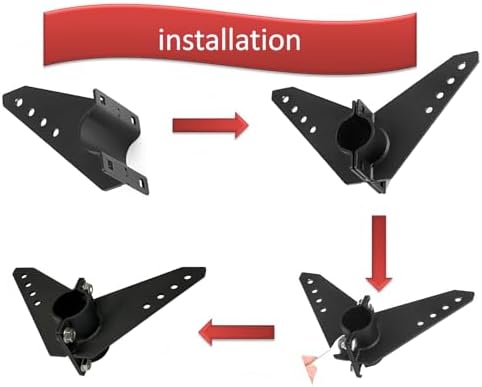 NyVoozy for NK-180s Marine Steering Triangle, Black Powder Coated Aluminum, for Kayak and Trolling Motors Kayak Rudder Kit for Kayak combination ﻿ - Image 6