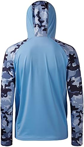BASSDASH Men’s UPF 50 Performance Fishing Shirt Cooling Hoodie Camo Long Sleeve FS17M - Image 2