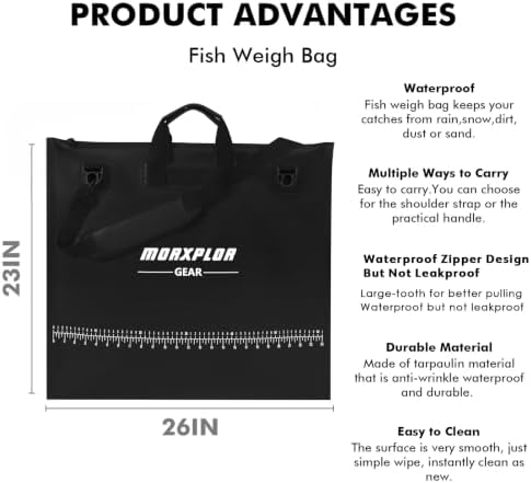 MORXPLOR Fish Bag Heavy Duty Tournament Fishing Weigh in Bag 26x23 inches - Image 4