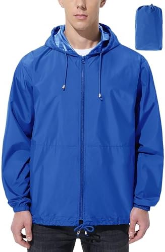 UIQUR Mens Rain Jacket Raincoat Waterproof Windbreaker by UIQUR