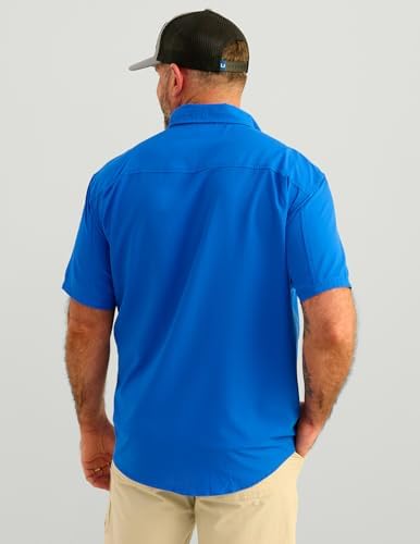 HUK Men's Tide Point Kc Scott Original Artwork Short Sleeve Shirt, Fishing Button Down - Image 5