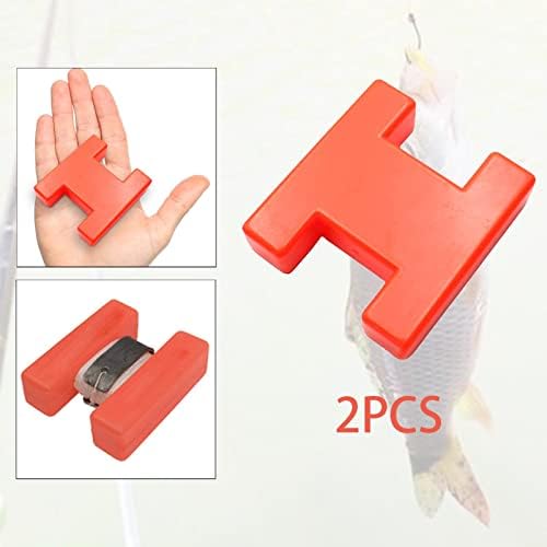 Newmind 2Pcs Red H Block Marker Buoy Accessories, 2 inch Long Tackle for Carp Fishing Catfish - Image 5