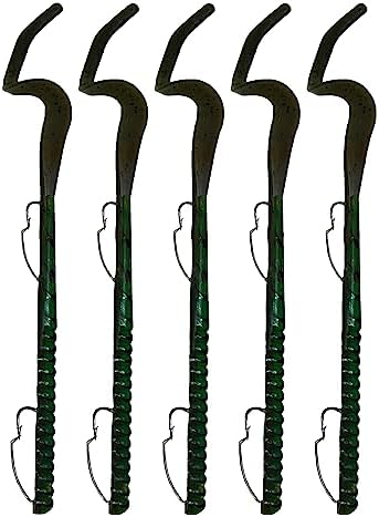 Delong Lures Fishing Lures Bass Set, 10" Pre-Rigged Weedless Swim Bait, Twister Tail Bass Fishing Lures, Extra Durable Soft Plastic Baits for Freshwater - 5 pcs Bass Baits and Lures Pack, Made in USA by DelongLures