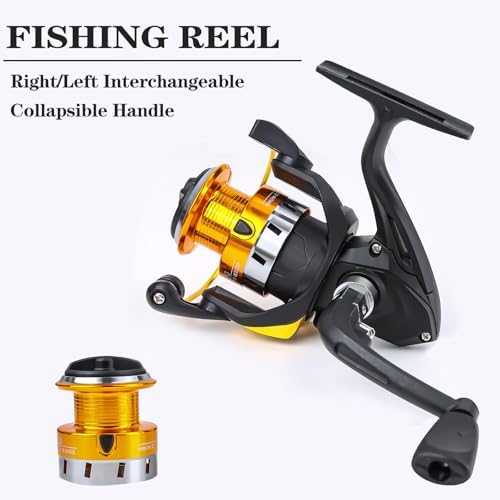 Yoilrey Fishing Rod and Reel Combo – 5.9ft Telescopic Fishing Pole Starter Kit with Spinning Reel, Fishing Line, Lure Box & Tackle Bag for Travel - Image 6
