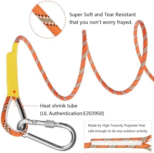 X XBEN Outdoor Climbing Rope 10M(32ft) 20M(64ft) 30M(96ft) 50M(160ft) 70M(230ft) 152M(500FT) 352M(1000FT) Static Rock Climbing Rope for Escape Rope Ice Climbing Equipment Fire Rescue Parachute - Image 5