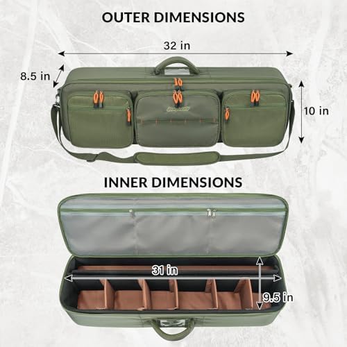 QualyQualy Fly Fishing Rod Travel Case with Rod and Reel Starter Kit (Travel Rod Case Only) - Image 5