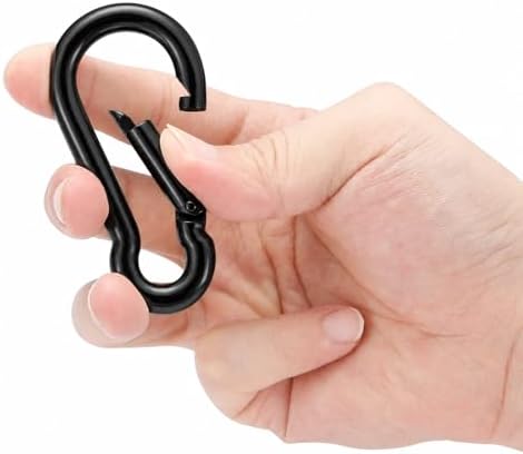 sprookber Stainless Steel Carabiner Spring Snap Hook - 304 Stainless Steel Heavy Duty Clips, Set of 4 - Image 4