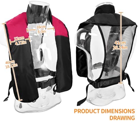 Automatic Inflatable Life Jacket,Preserver PFD for Adults,Life Vest for Adult,Supports Weight up to 330 pounds - Image 2