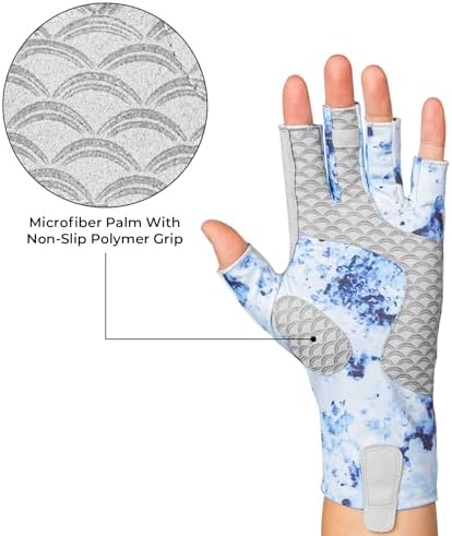 KastKing La Sal UPF50+ Fingerless Fishing Gloves, Men and Women - Image 4