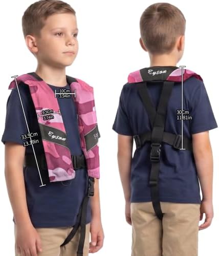 Automatic Inflatable Life Jacket, Preserver PFD for Kids,Life Vest for Kid,Supports Weight up to 160 pounds(YSH725) - Image 5