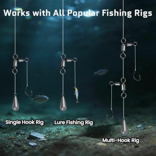 FishTrip 25/50Pcs 3 Way Fishing Swivels Tackle for Fishing Rigs 7LB-209LB - Image 6