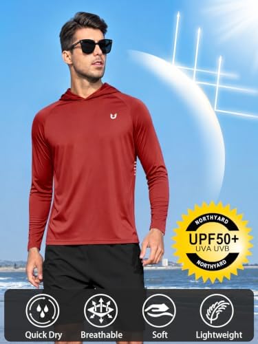 NORTHYARD Men's Sun Hoodie Long Sleeve Fishing Shirts UPF 50+ Rash Guard - Image 3