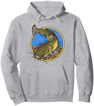 Flathead Catfish Fishing Pullover Hoodie by Unknown