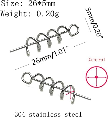 Soft Lure Spring Twist Lock, Fishing Crank Hook Centering Pin - Image 3