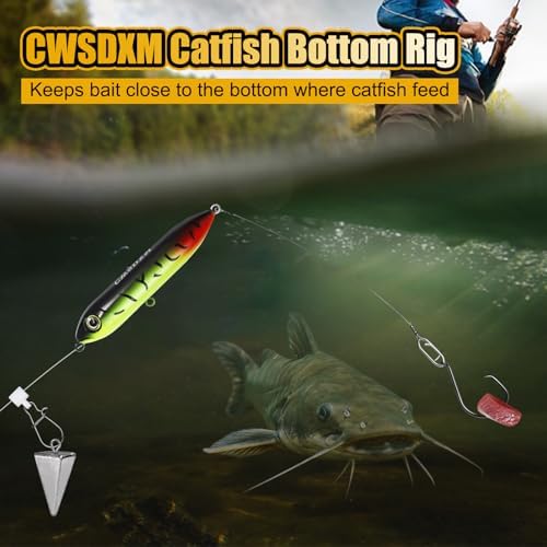 Catfish Rig with Rattle Float, Pre-Assembled Fishing Rig for Catfish, Santee Rig with High-Strength Steel Leader and Circle Hooks 5/0 6/0 8/0 for River, Lake Pond - Image 6
