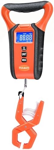 Fish Scale Floating Waterproof with Lip Grip, 110 lb Capacity Backlit LCD by FULGATI