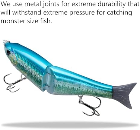 Bassdash SwimShad Glide Baits Jointed Swimbait Bass Pike Salmon Trout Muskie Fishing Lure - Image 5