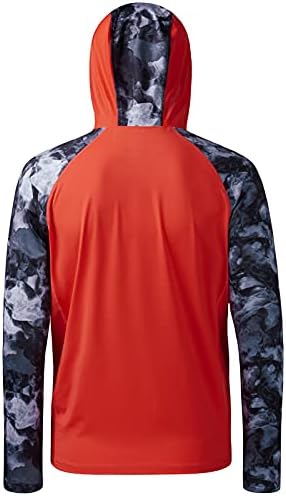 BASSDASH Men’s UPF 50 Performance Fishing Shirt Cooling Hoodie Camo Long Sleeve FS17M - Image 2