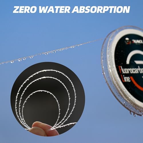 RUNCL 100% Pure Fluorocarbon Fishing Line, RC60 Clear Leader Line 4-50lb - Image 3