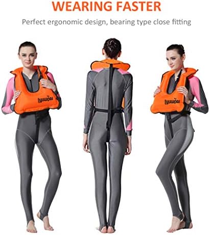 Inflatable Snorkel Vest Adult Snorkeling Jacket Free Diving Swimming Safety - Image 6
