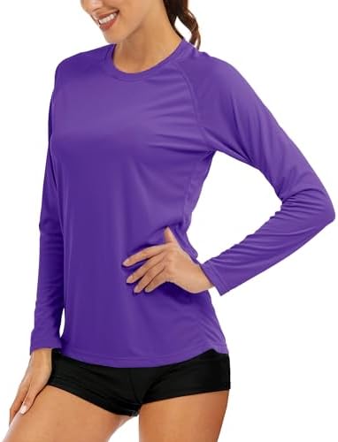 MAGCOMSEN Women's Long Sleeve Shirts UPF 50+ Sun Protection Shirts for Hiking Fishing Workout Rash Guard by MAGCOMSEN