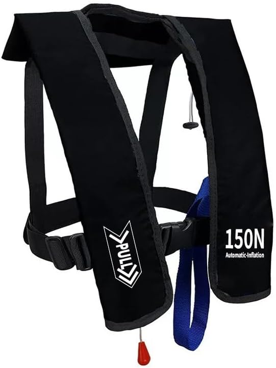 Automatic Inflatable Life Jacket | Low Profile PFD for Adults | Compact Design Self Inflating Life Vest | Supports up to 330 lbs by NLZGA