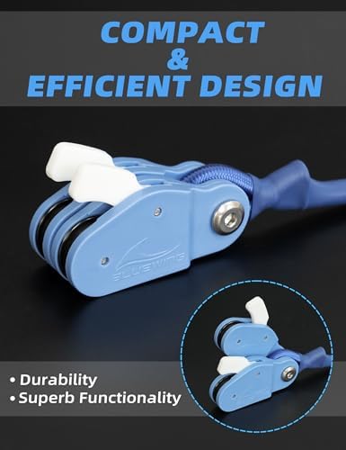 BLUEWING Outrigger Halyard Lock Pulley Single/Double/Triple Halyard Line Lock Pulley with Ball Bearing Snap Swivel for Offshore Fishing - Image 2