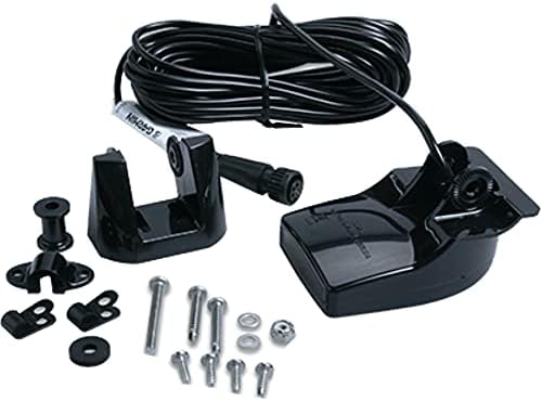 Garmin Plastic Transom Mount Transducer with Depth & Temperature (Dual Frequency, 6-pin) by Unknown